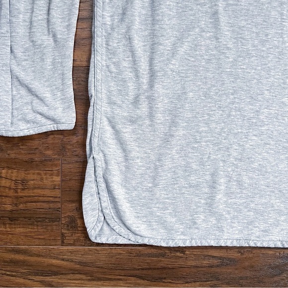 Eileen Fisher • Tencel Bateau Neck Top heather grey Stretch Terry tunic boat - Picture 4 of 7